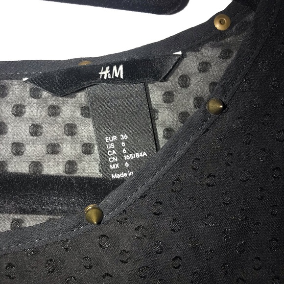 Beautiful sheer polka dot blouse with studs - Picture 6 of 7